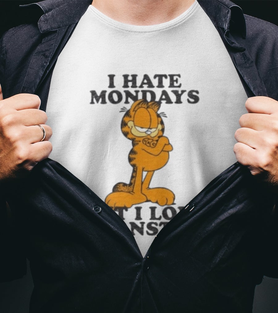 I Hate Mondays Lasagna Cat Love Turnstile T-Shirt