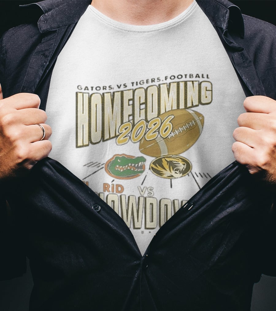 Florida Gators Vs Mizzou Tigers 2026 Homecoming Showdown Football T-Shirt