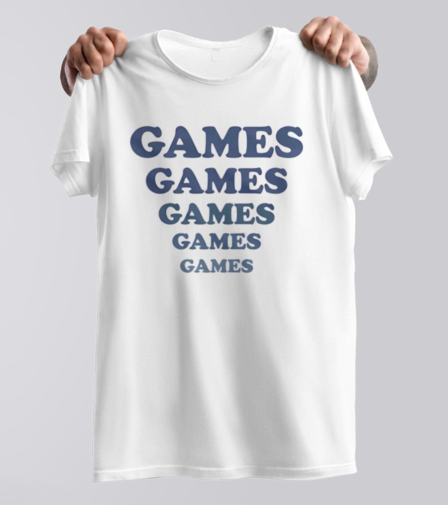 GAMES GAMES GAMES GAMES GAMES Gaming Gamer Fun T-Shirt