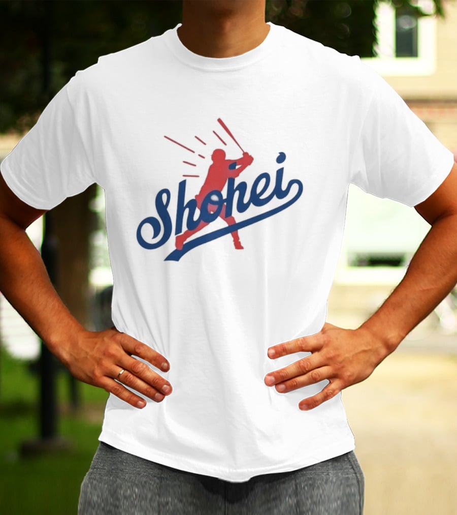 Shohei Ohtani MLB Los Angeles Baseball Player Silhouette Swing T-Shirt