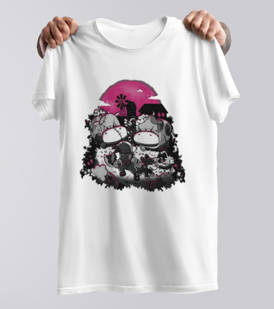Harvest Moon Pete Zombie Farm Animals Horror Night Of The Living Farm Village T-Shirt
