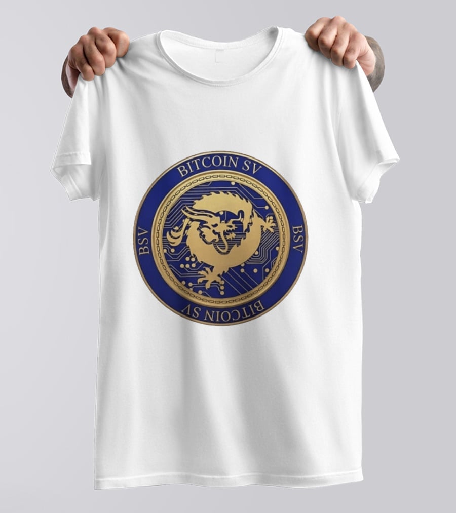 Bitcoin SV BSV Cryptocurrency Dragon Emblem My Pronouns Are All T-Shirt