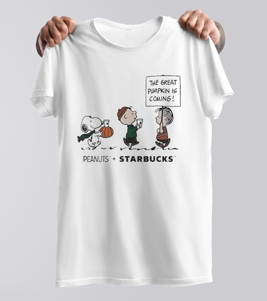 Peanuts Starbucks Collaboration The Great Pumpkin Is Coming T-Shirt