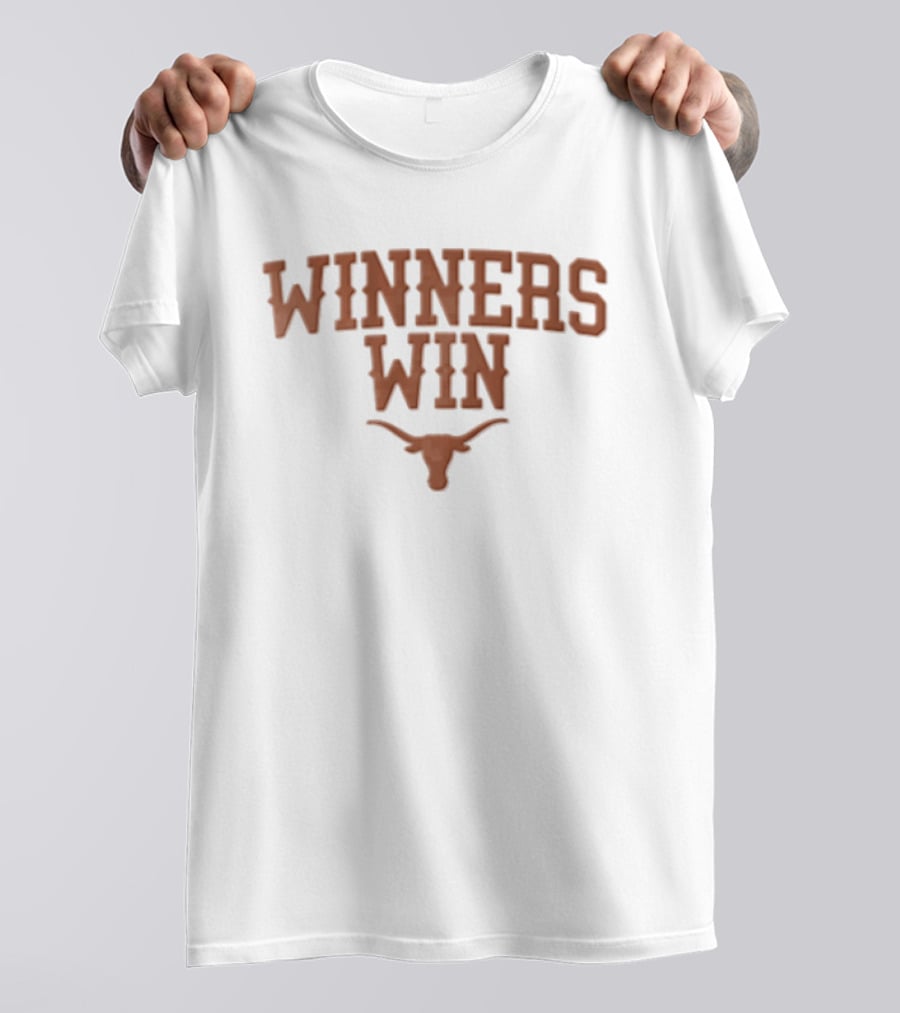 Texas Longhorns Winners Win Burnt Orange Steer Head T-Shirt