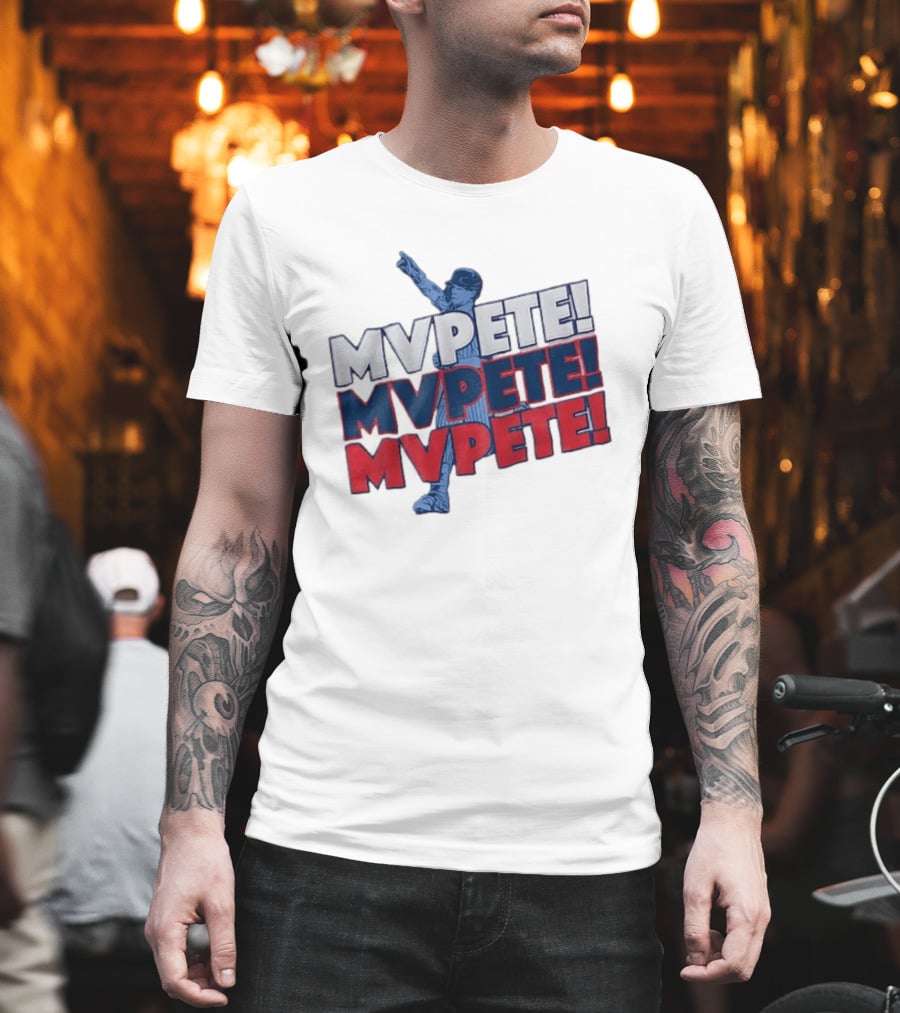 Pete Crow Armstrong Chicago Cubs MVPete Chant Celebration T-Shirt