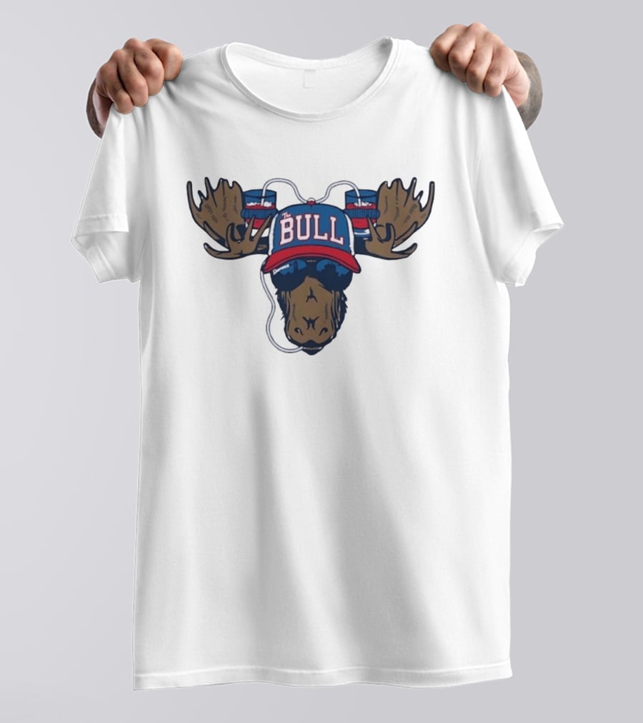 The Bull Moose Hat Beer Drinking Antlers T-Shirt