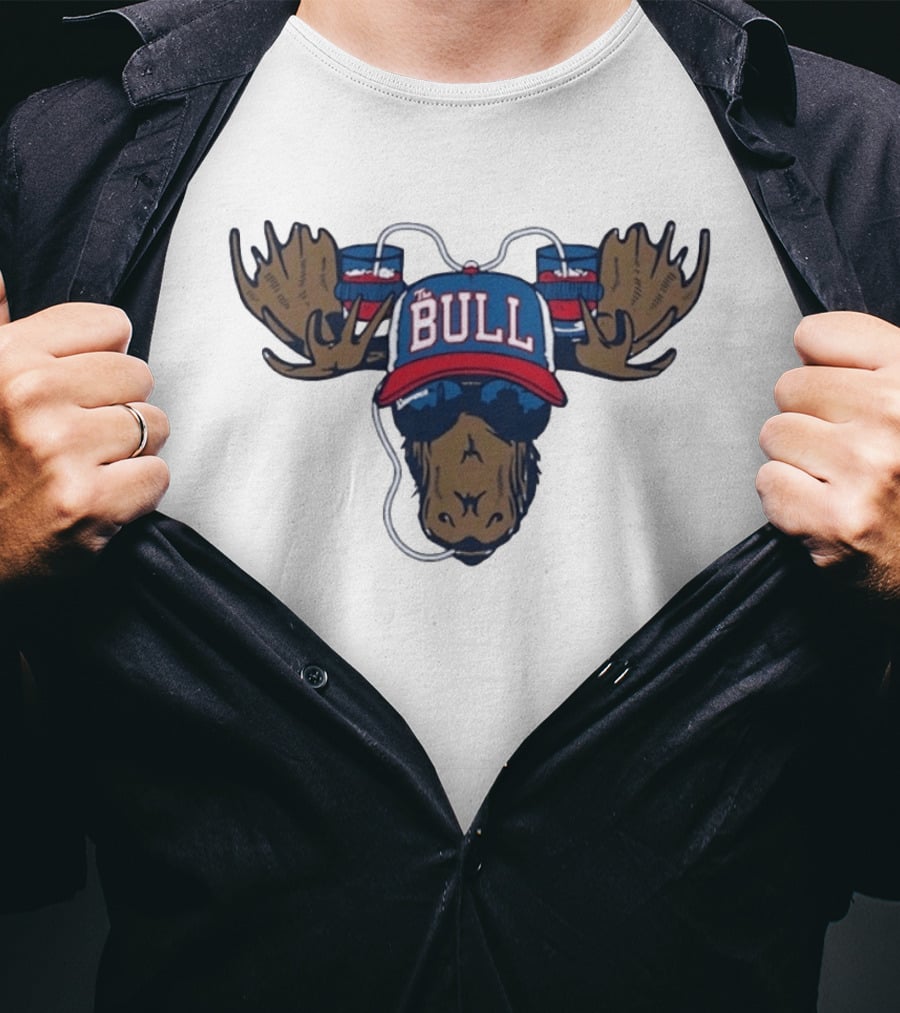 The Bull Moose Hat Beer Drinking Antlers T-Shirt