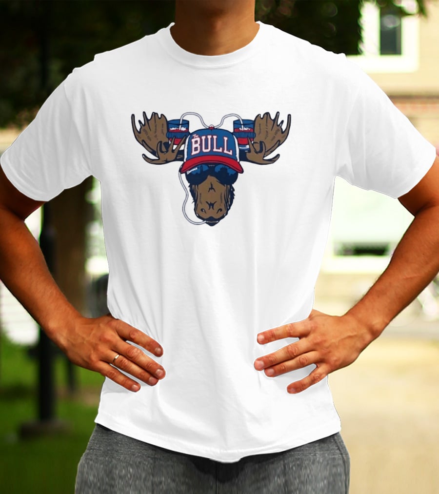 The Bull Moose Hat Beer Drinking Antlers T-Shirt