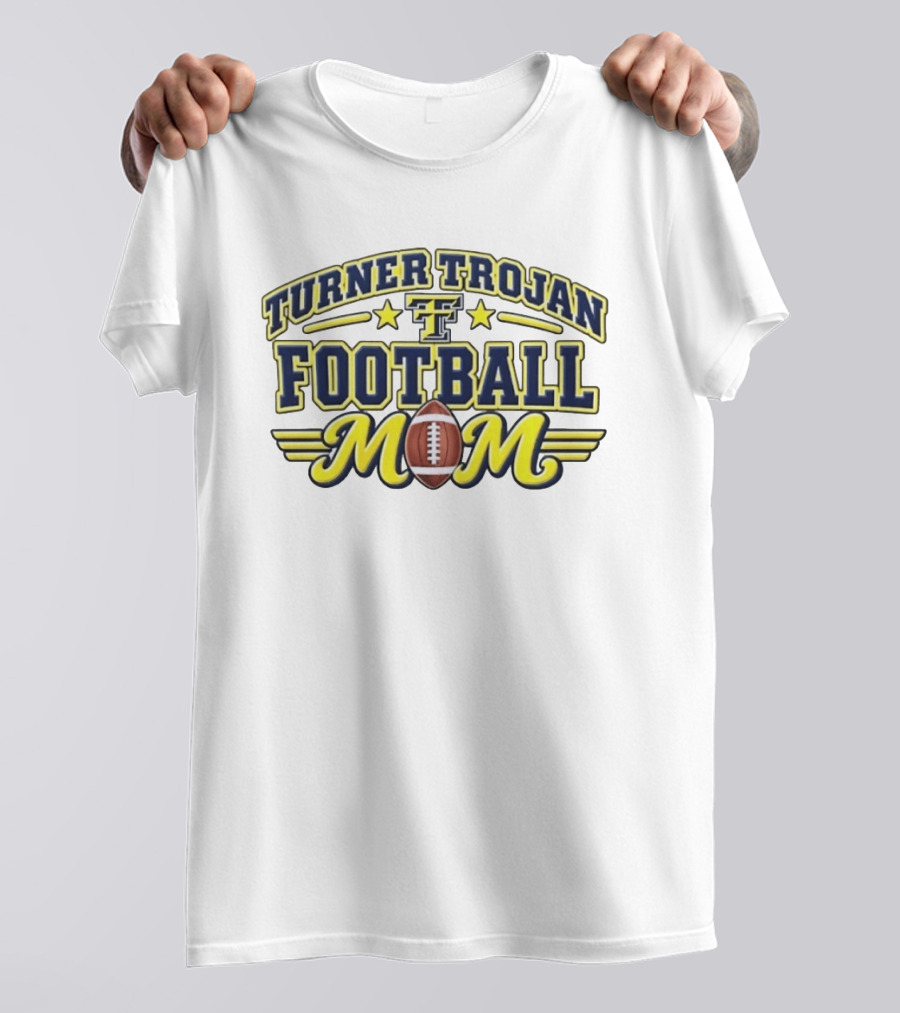 Turner Trojan Football Mom Team Spirit Game Day TT T-Shirt
