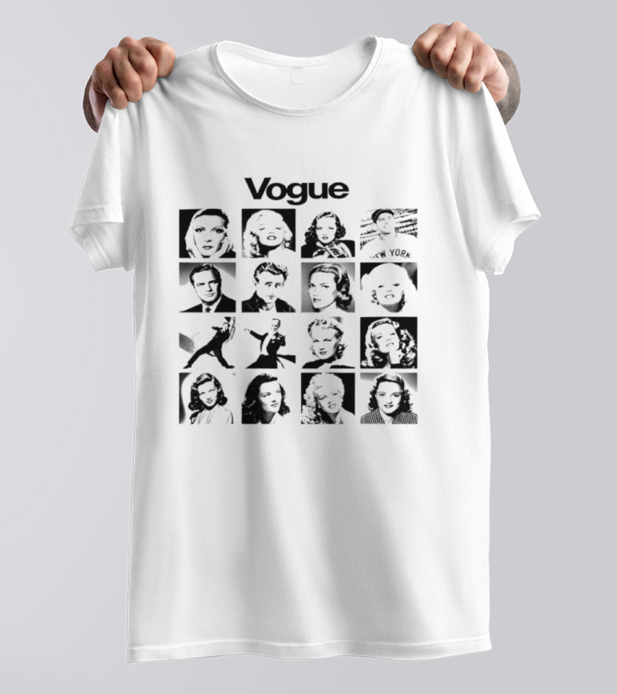 Vogue Marilyn Monroe James Dean Marlon Brando Icons Of Hollywood T-Shirt