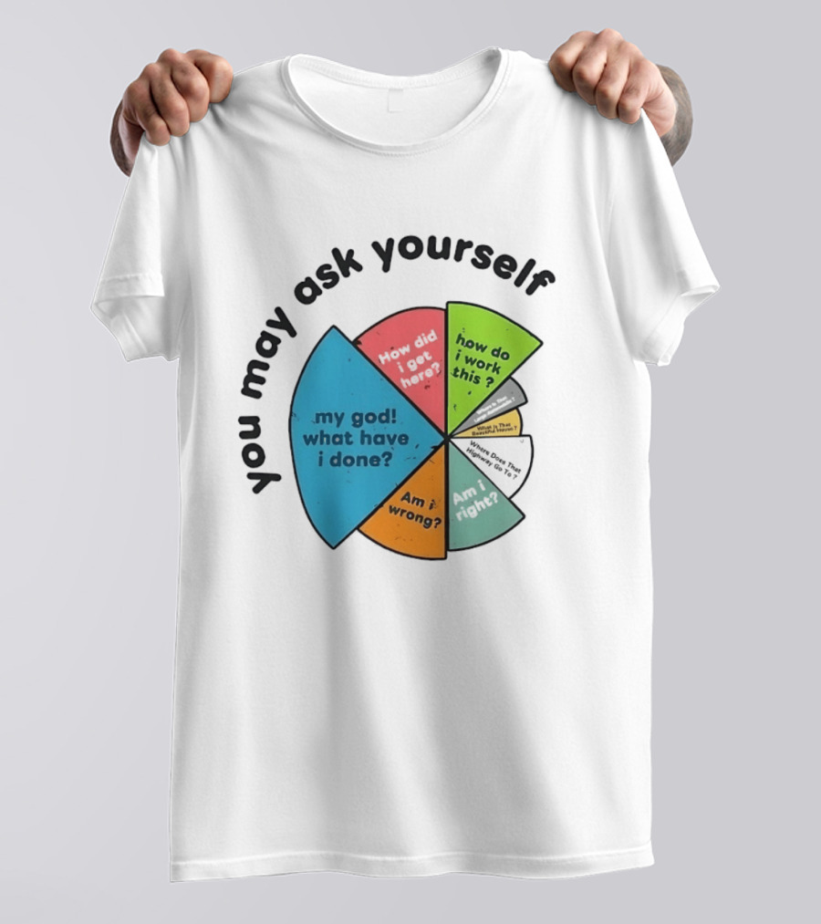 You May Ask Yourself My God What Have I Done How Do I Work This Pie Chart T-Shirt
