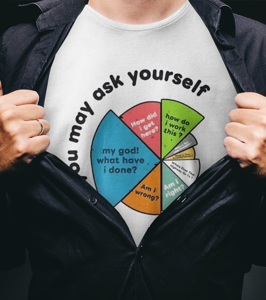 You May Ask Yourself My God What Have I Done How Do I Work This Pie Chart T-Shirt