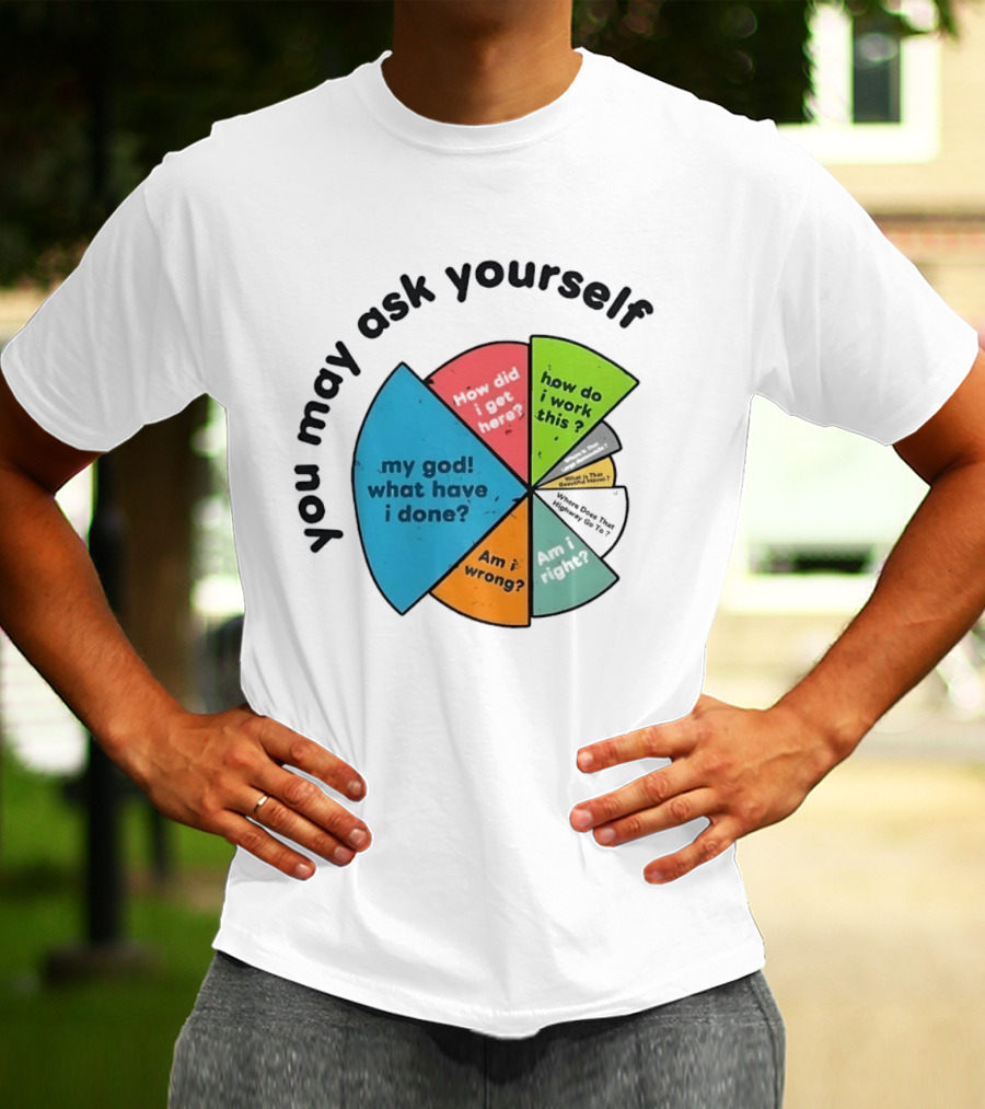 You May Ask Yourself My God What Have I Done How Do I Work This Pie Chart T-Shirt