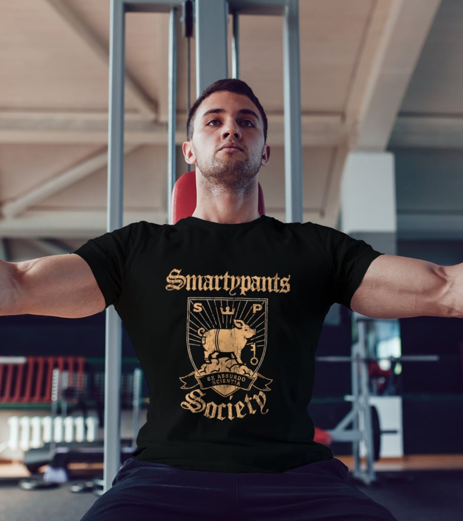 Smartypants Society Ex Absurdo Scientia Distressed Pig Crest T-Shirt