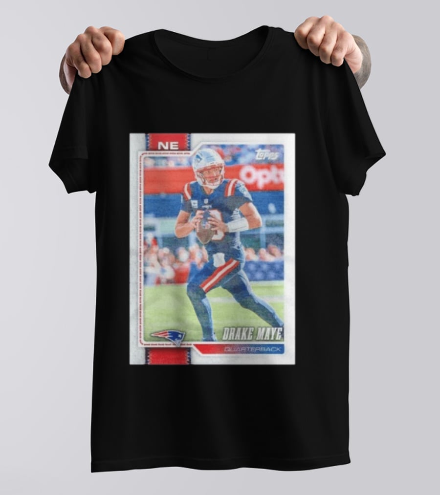 New England Patriots Drake Maye 2026 Topps Quarterback Football Card T-Shirt