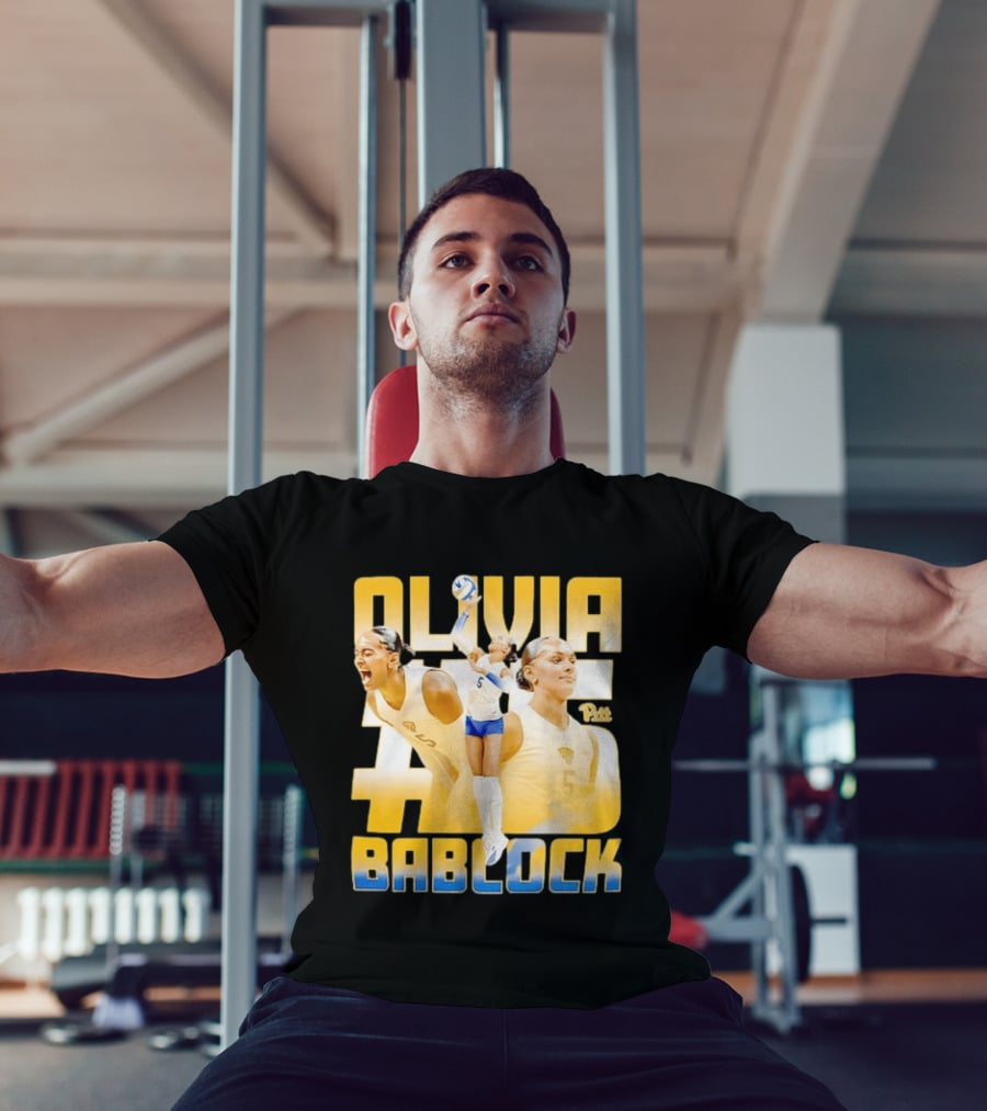 Olivia Bablock Pitt Panthers Volleyball Number 5 T-Shirt