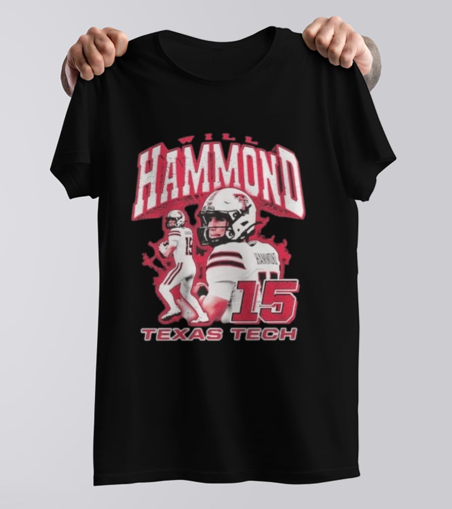 William Hammond Texas Tech Red Raiders Football 15 T-Shirt