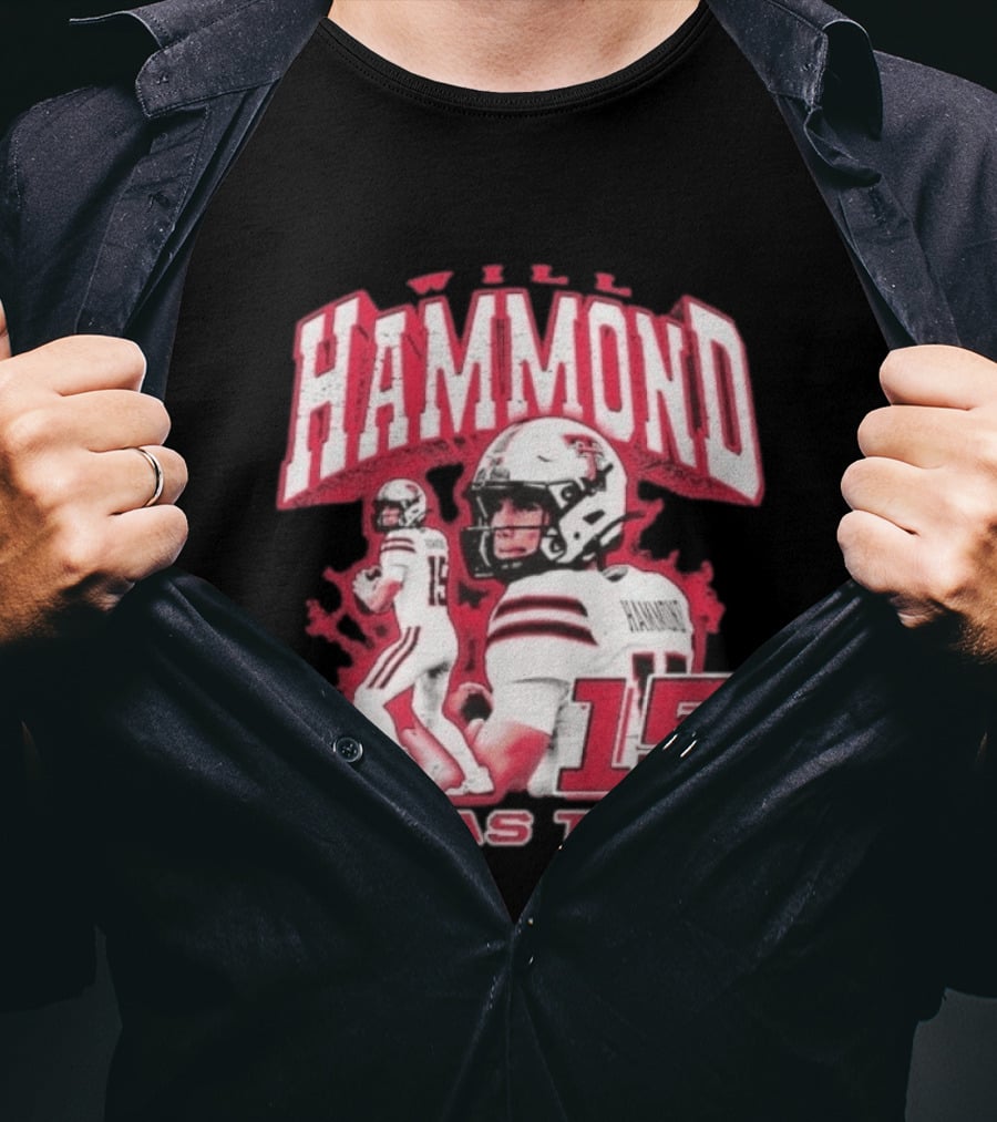William Hammond Texas Tech Red Raiders Football 15 T-Shirt