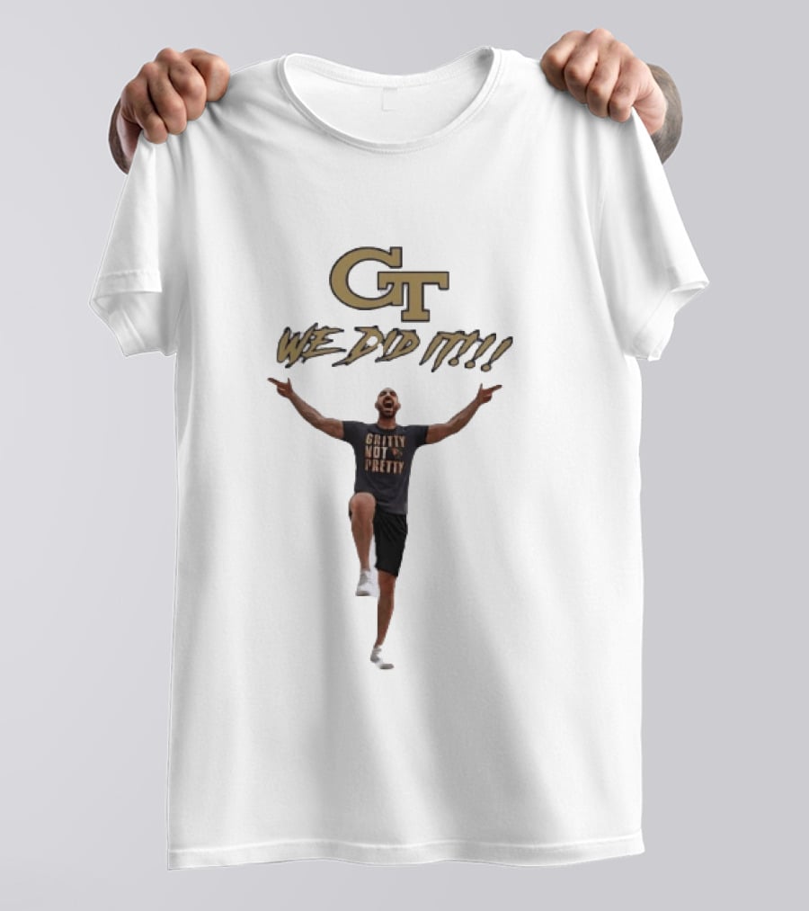 Georgia Tech GT We Did It Gritty Not Pretty Celebration T-Shirt