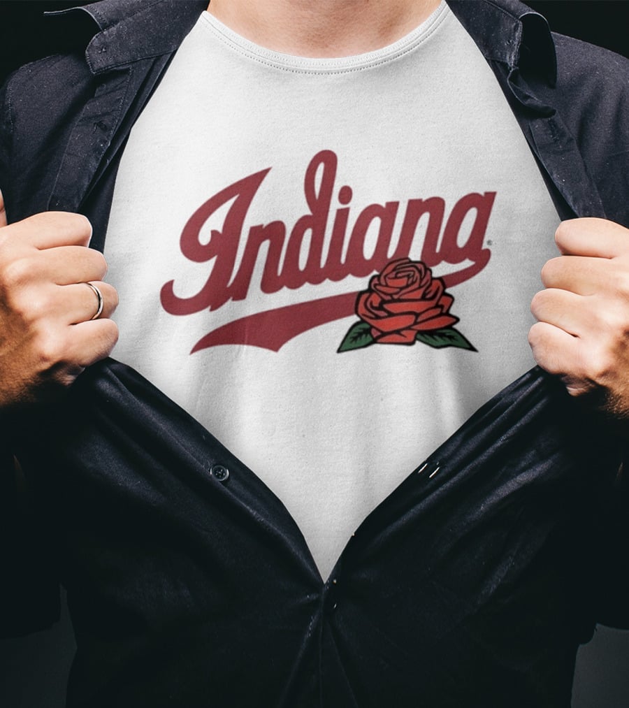 Indiana Rose University College Hoosiers Vintage Floral Script T-Shirt