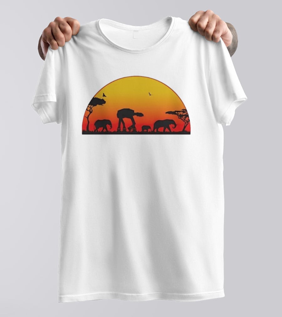 Star Wars AT AT Walker African Savanna Sunset T-Shirt