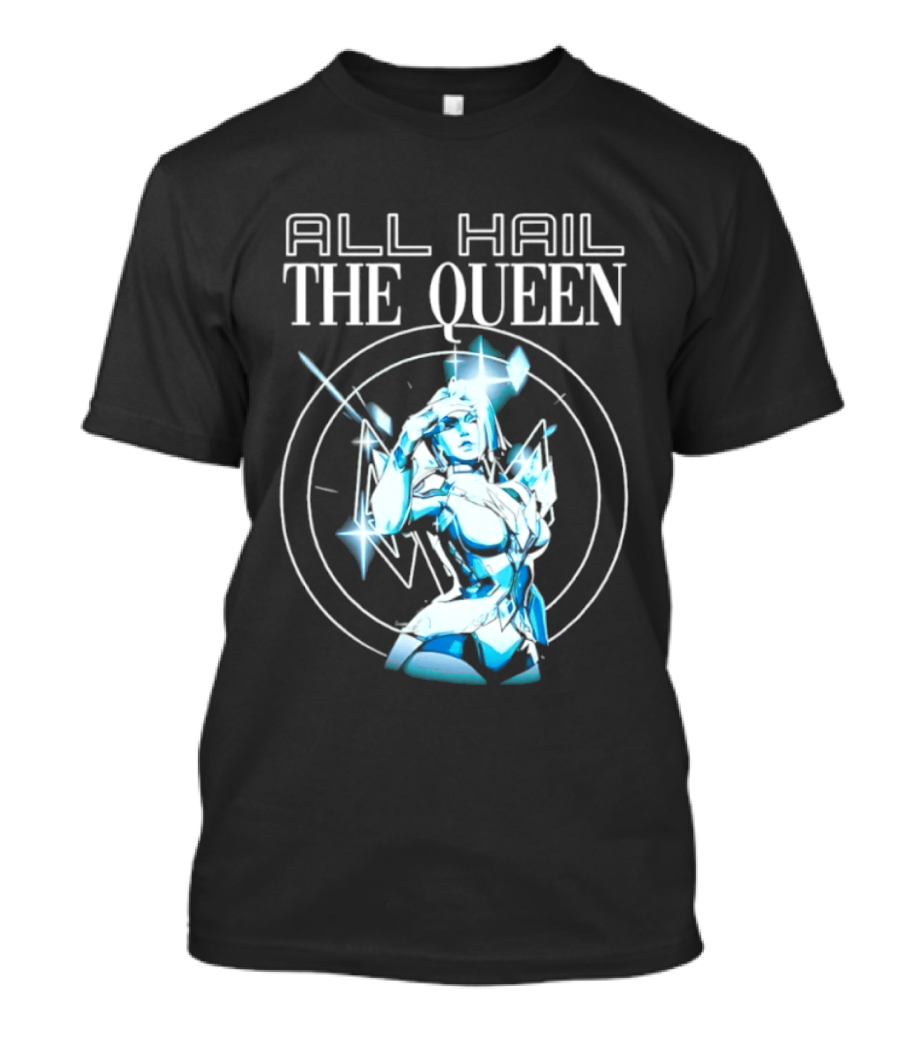All Hail The Queen Crystal Warrior Fantasy Magic T-Shirt