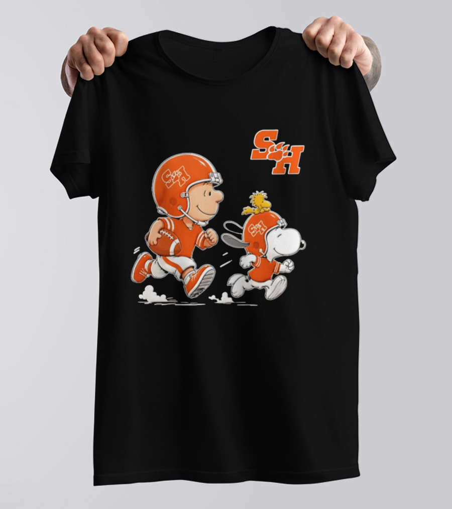 Charlie Brown And Snoopy Sam Houston Bearkats Football 2026 T-Shirt