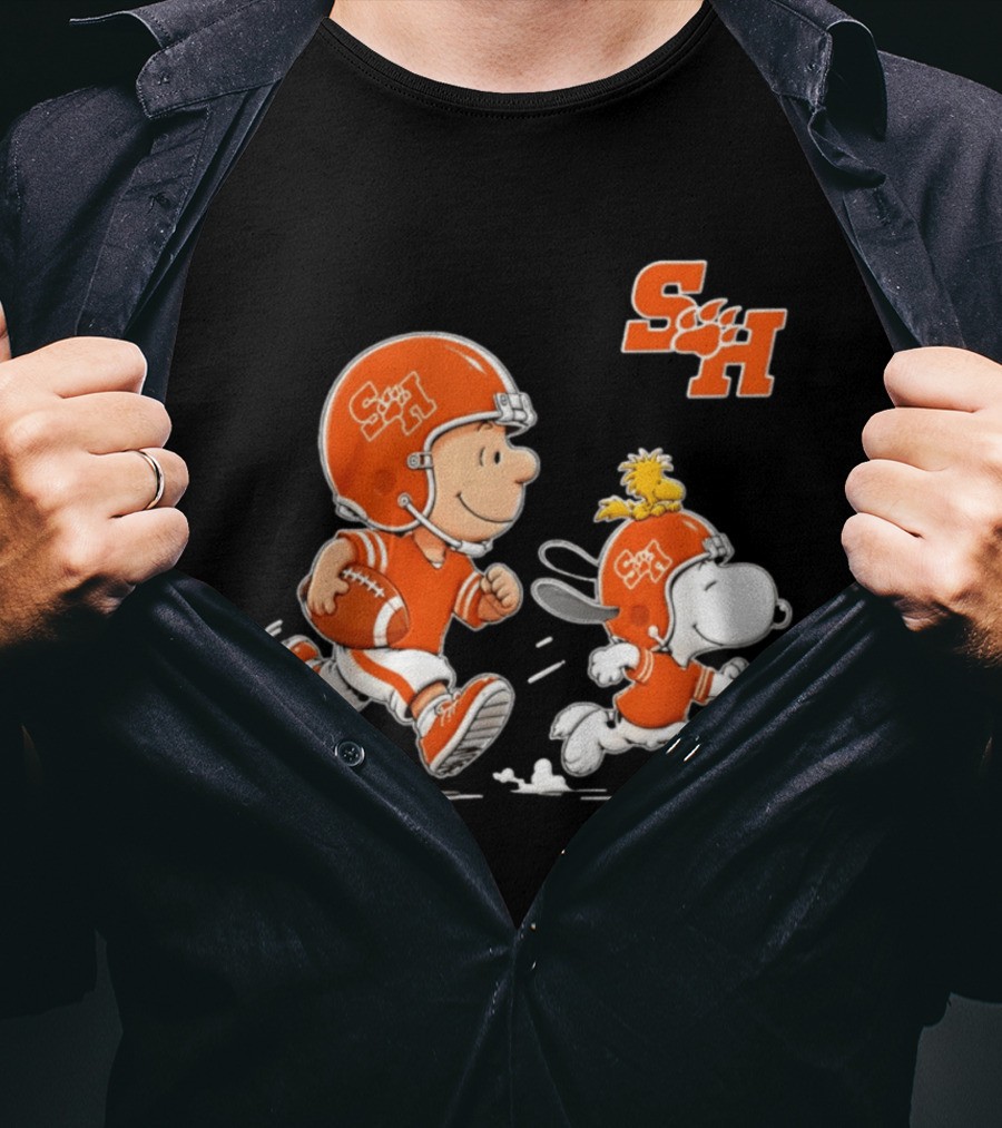 Charlie Brown And Snoopy Sam Houston Bearkats Football 2026 T-Shirt