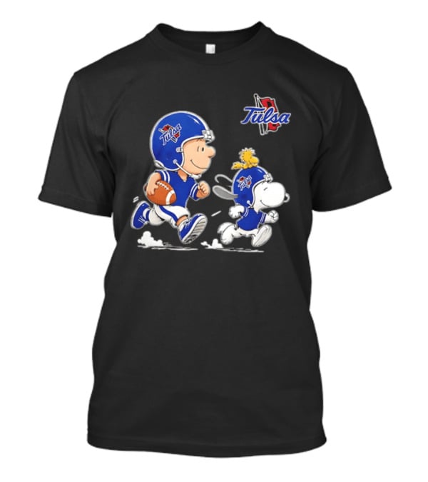 Tulsa Golden Hurricane Football 2026 Charlie Brown Woodstock Snoopy T-Shirt