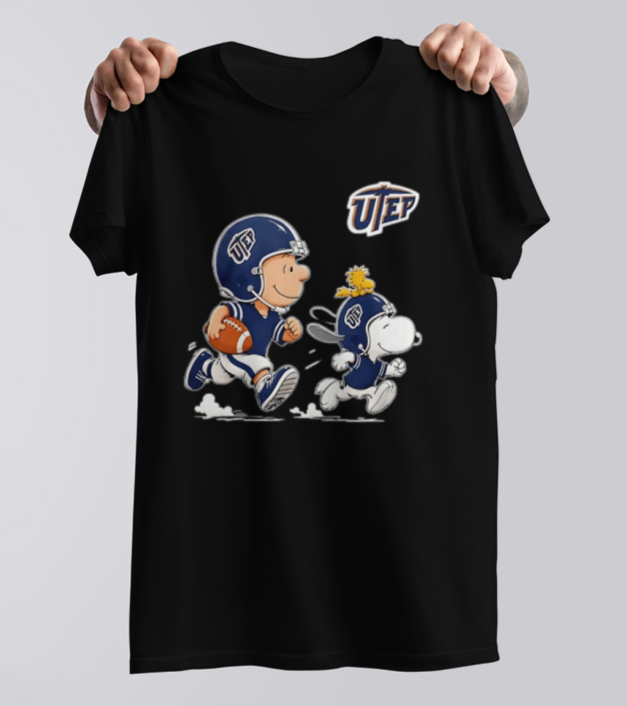 Charlie Brown Woodstock Snoopy UTEP Miners Football 2026 T-Shirt