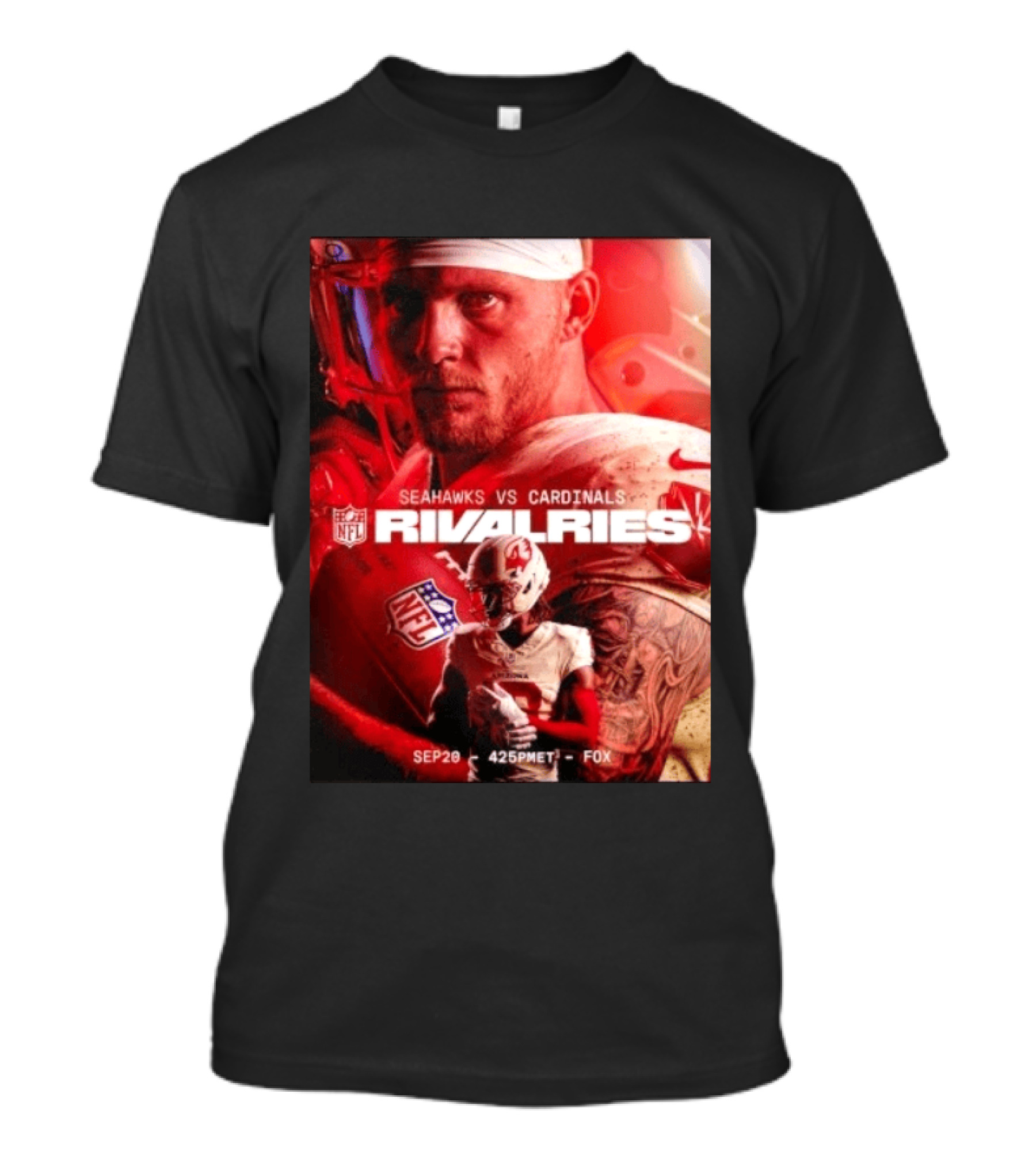 NFL Seahawks Vs Cardinals Rivalries September 20 Game Event 425PM ET On FOX T-Shirt