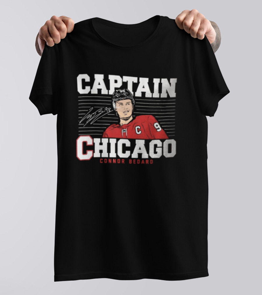 Captain Connor Bedard Chicago Blackhawks NHL 98 T-Shirt