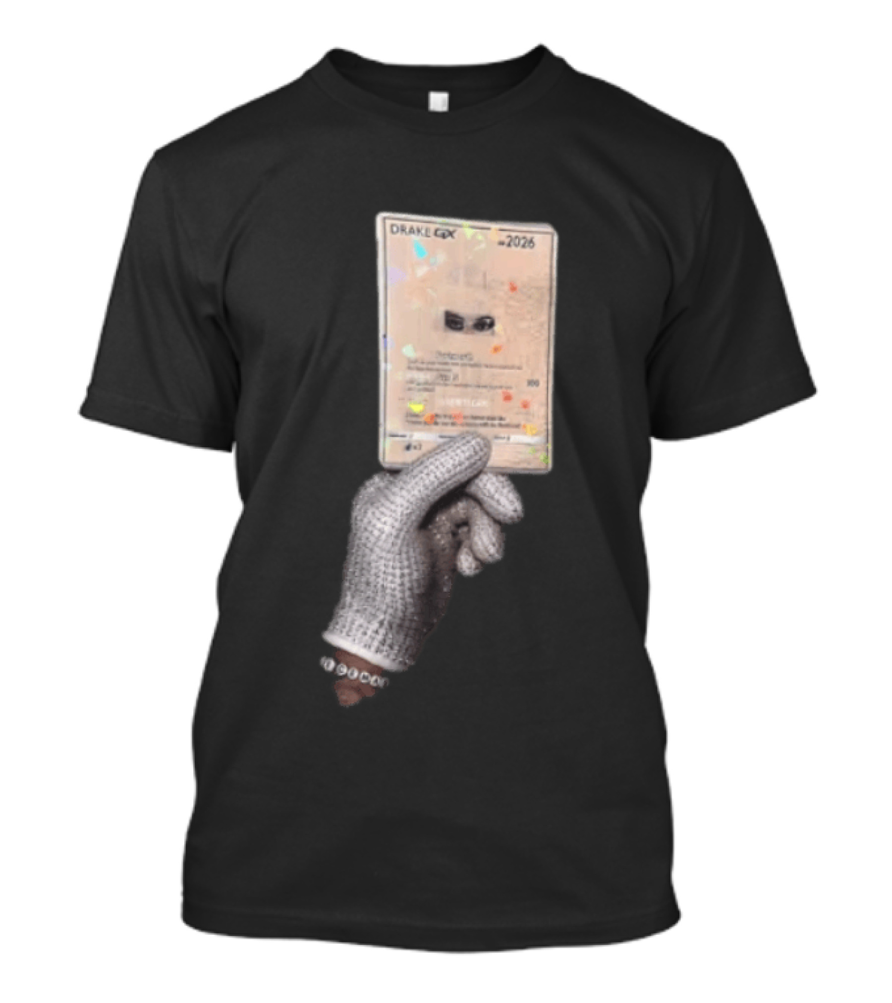 Drake GX 2026 Habibti 100 Rhinestone Glove Holding Trading Card T-Shirt