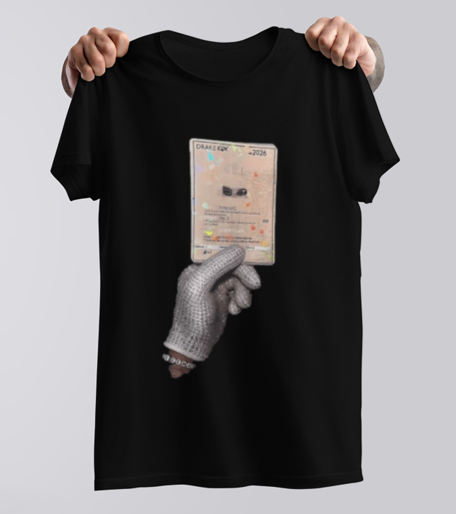 Drake GX 2026 Habibti 100 Rhinestone Glove Holding Trading Card T-Shirt