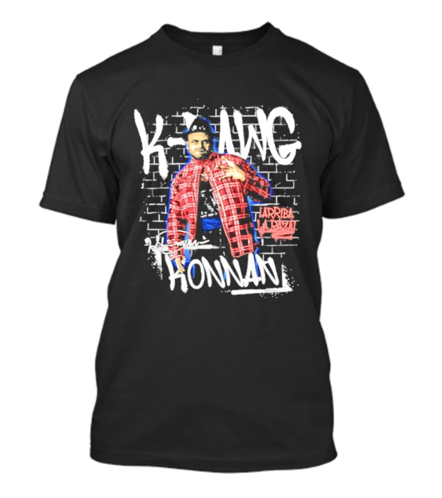 K Dawg Konnan Arriba La Raza Plaid T-Shirt