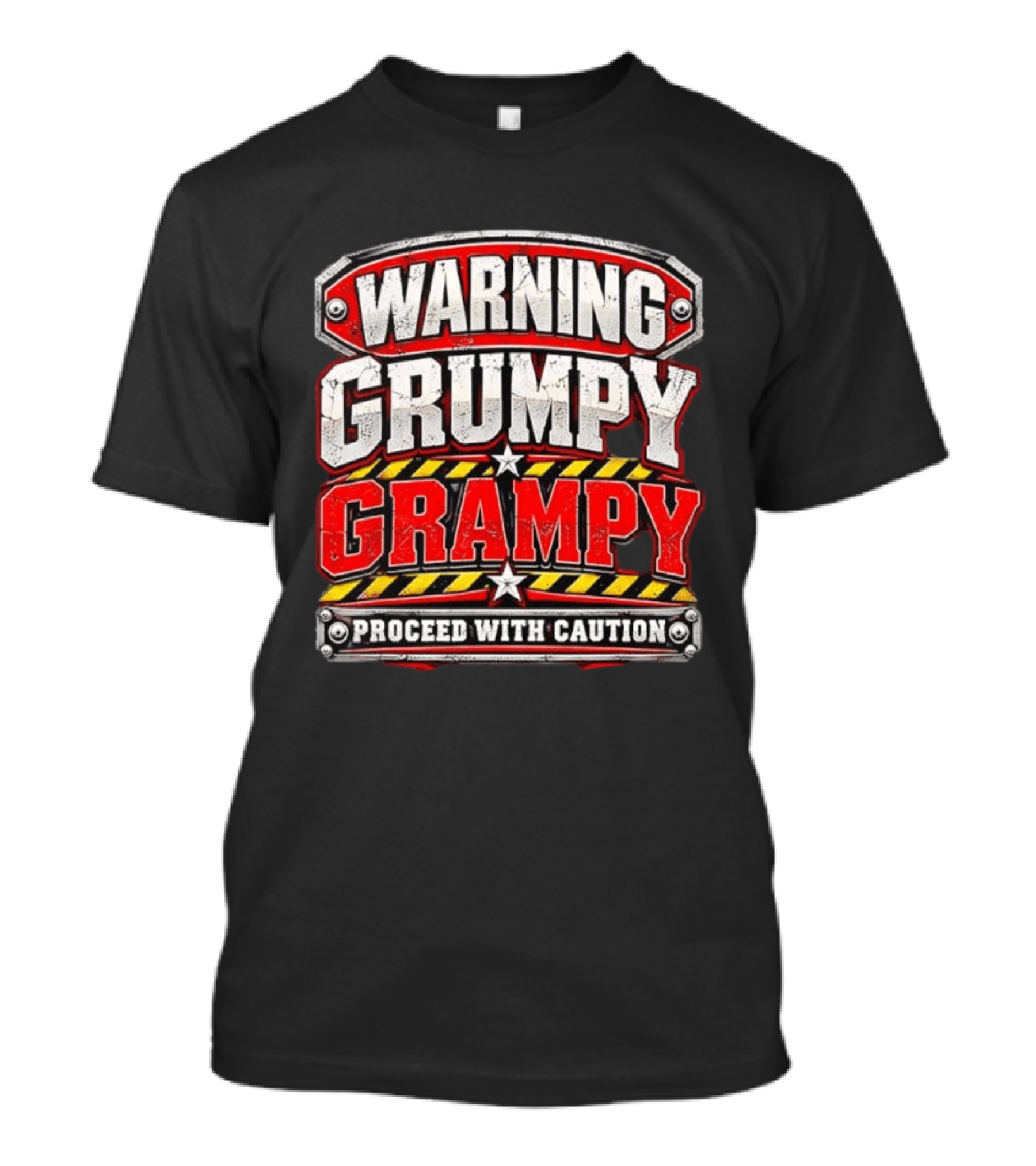 Warning Grumpy Grampy Proceed With Caution T-Shirt