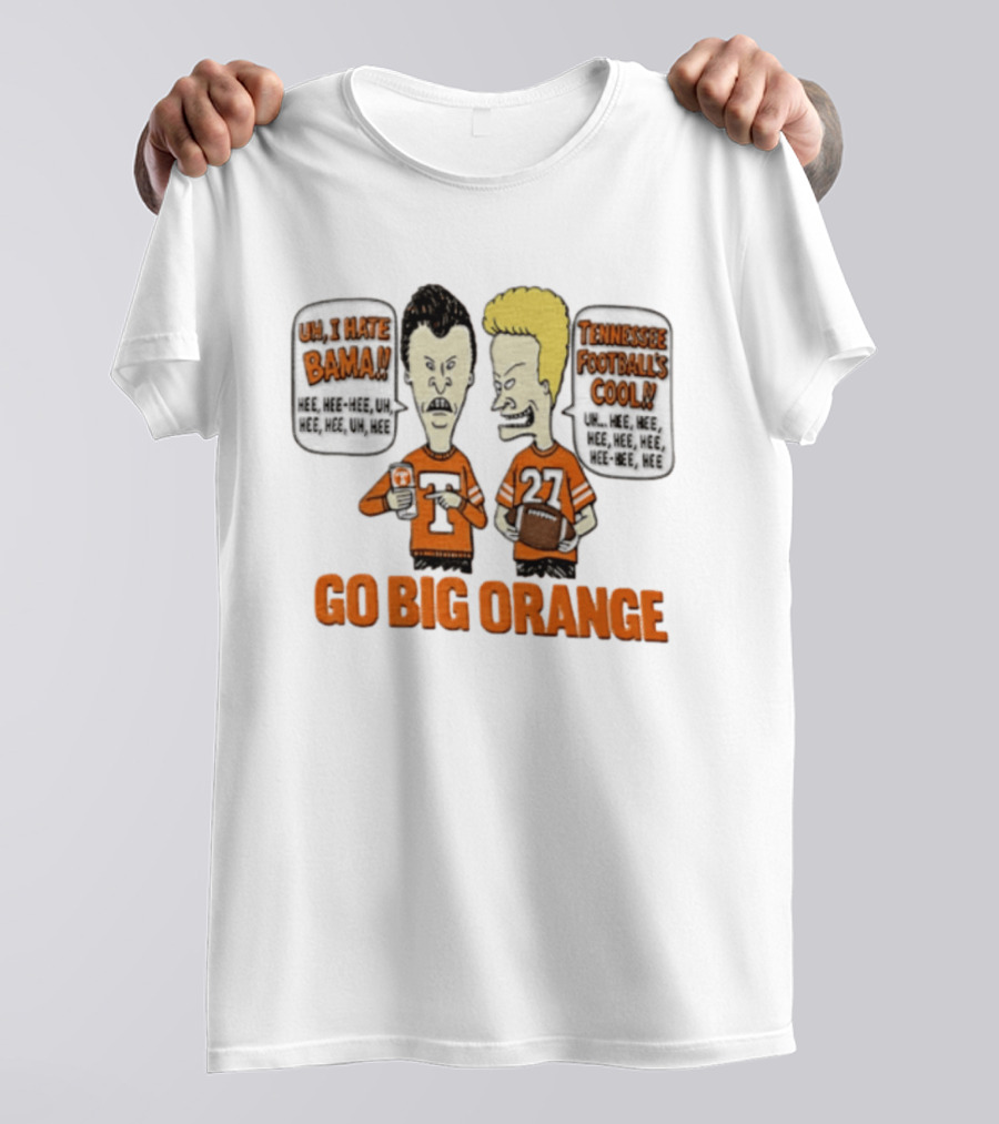 Go Big Orange Beavis And Butt Head Tennessee Volunteers Football T-Shirt
