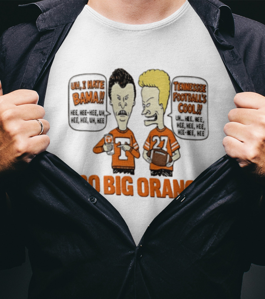 Go Big Orange Beavis And Butt Head Tennessee Volunteers Football T-Shirt