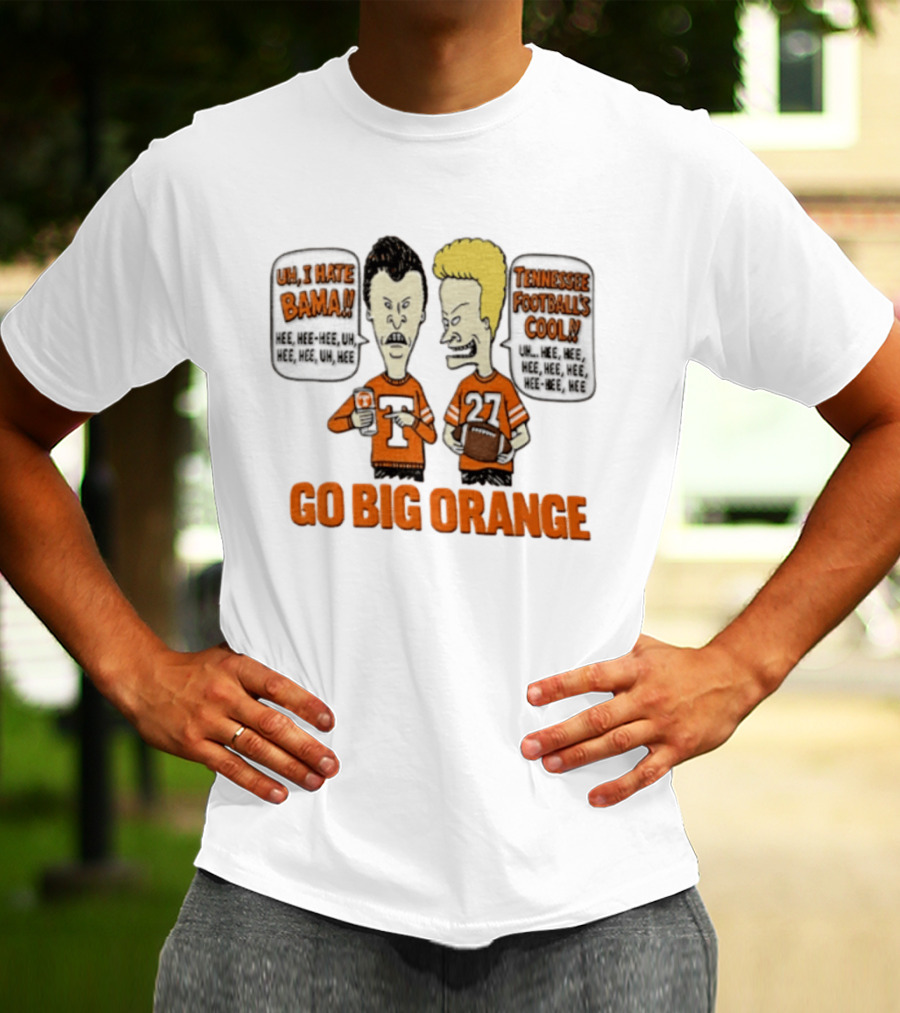 Go Big Orange Beavis And Butt Head Tennessee Volunteers Football T-Shirt