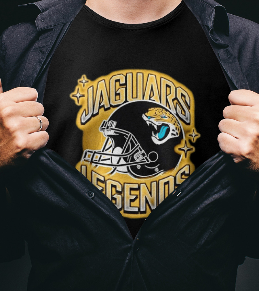 Jaguars Legends Football Helmet Icon With Stars T-Shirt