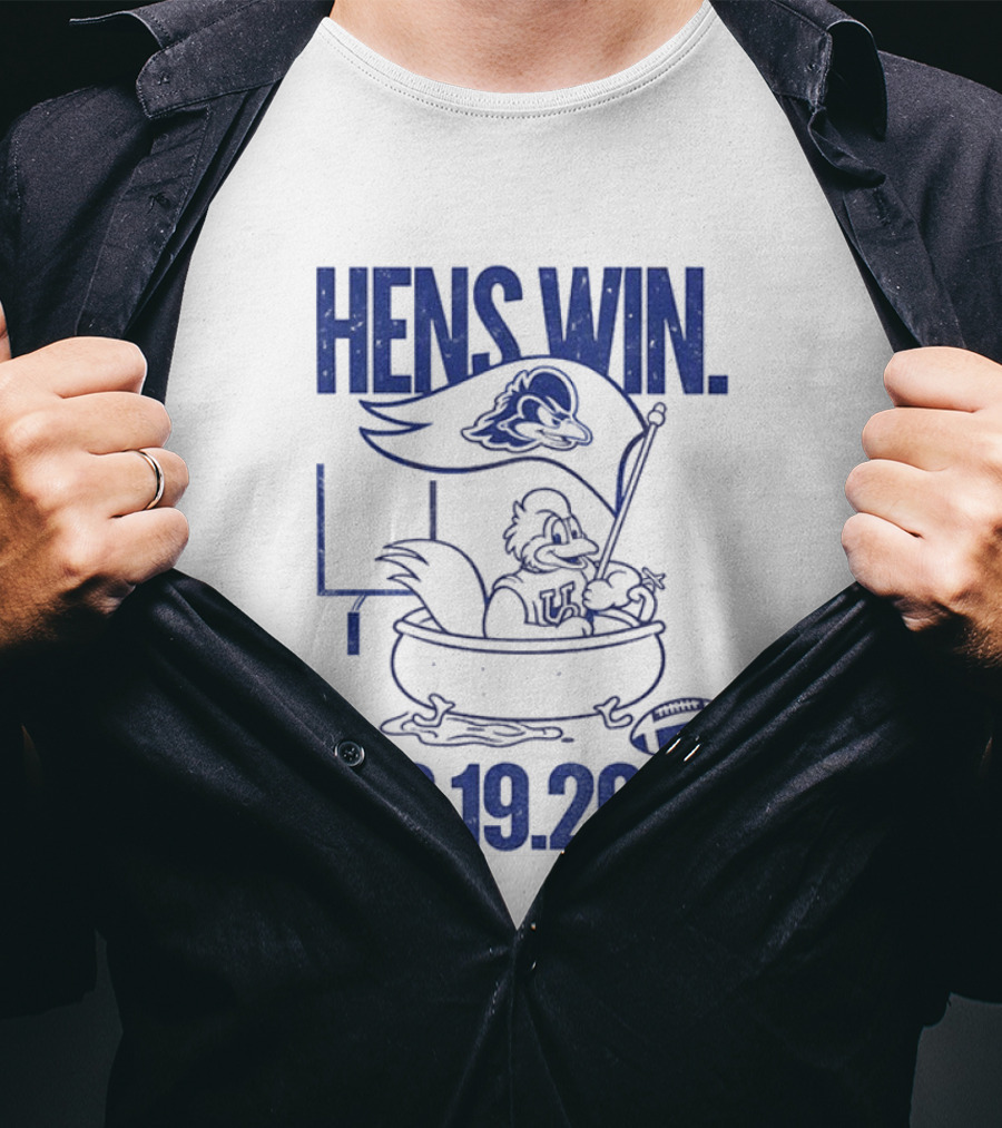 Hens Win Delaware Football 9.19.26 T-Shirt
