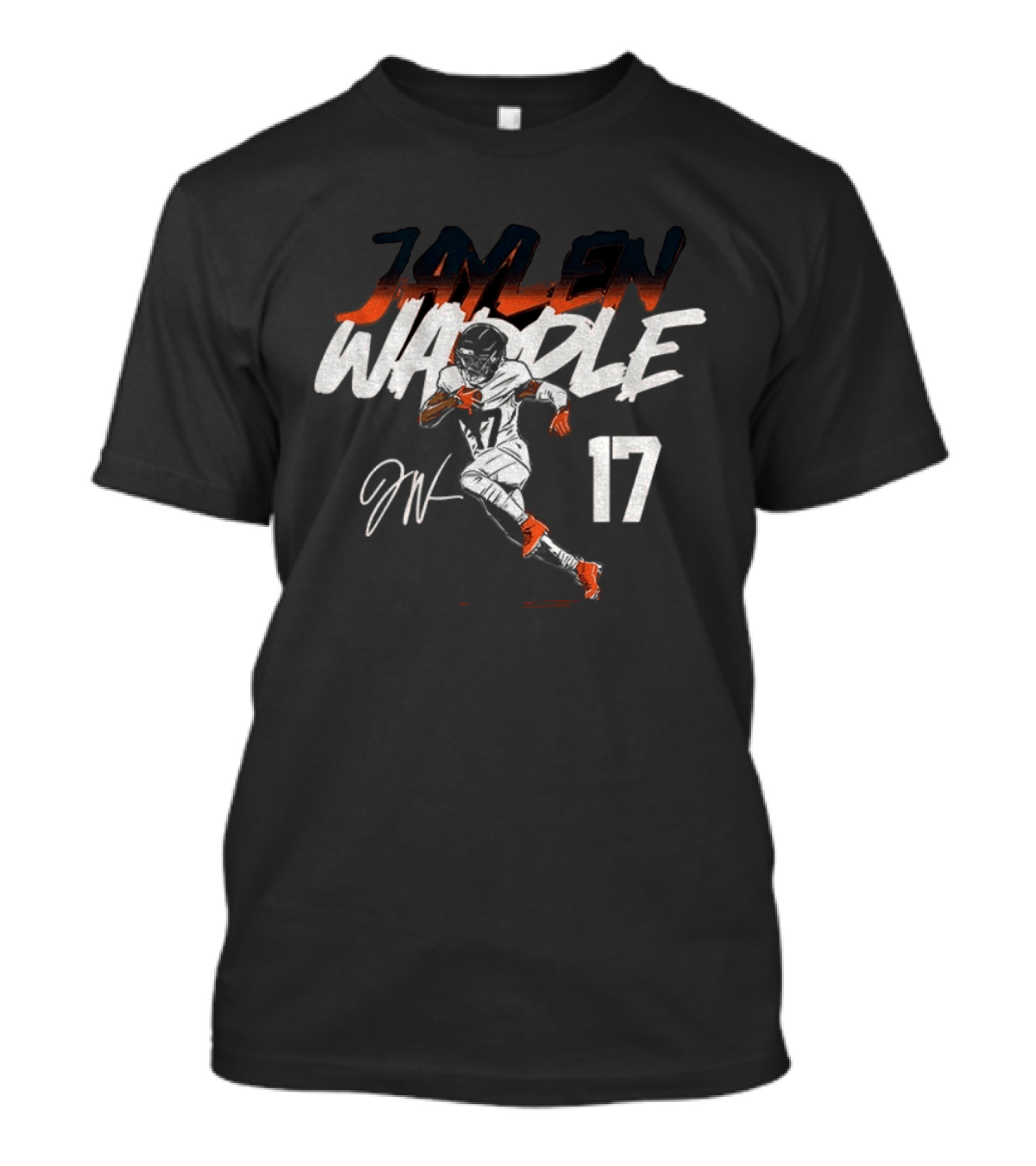 Miami Dolphins Jaylen Waddle 17 Signature Football T-Shirt