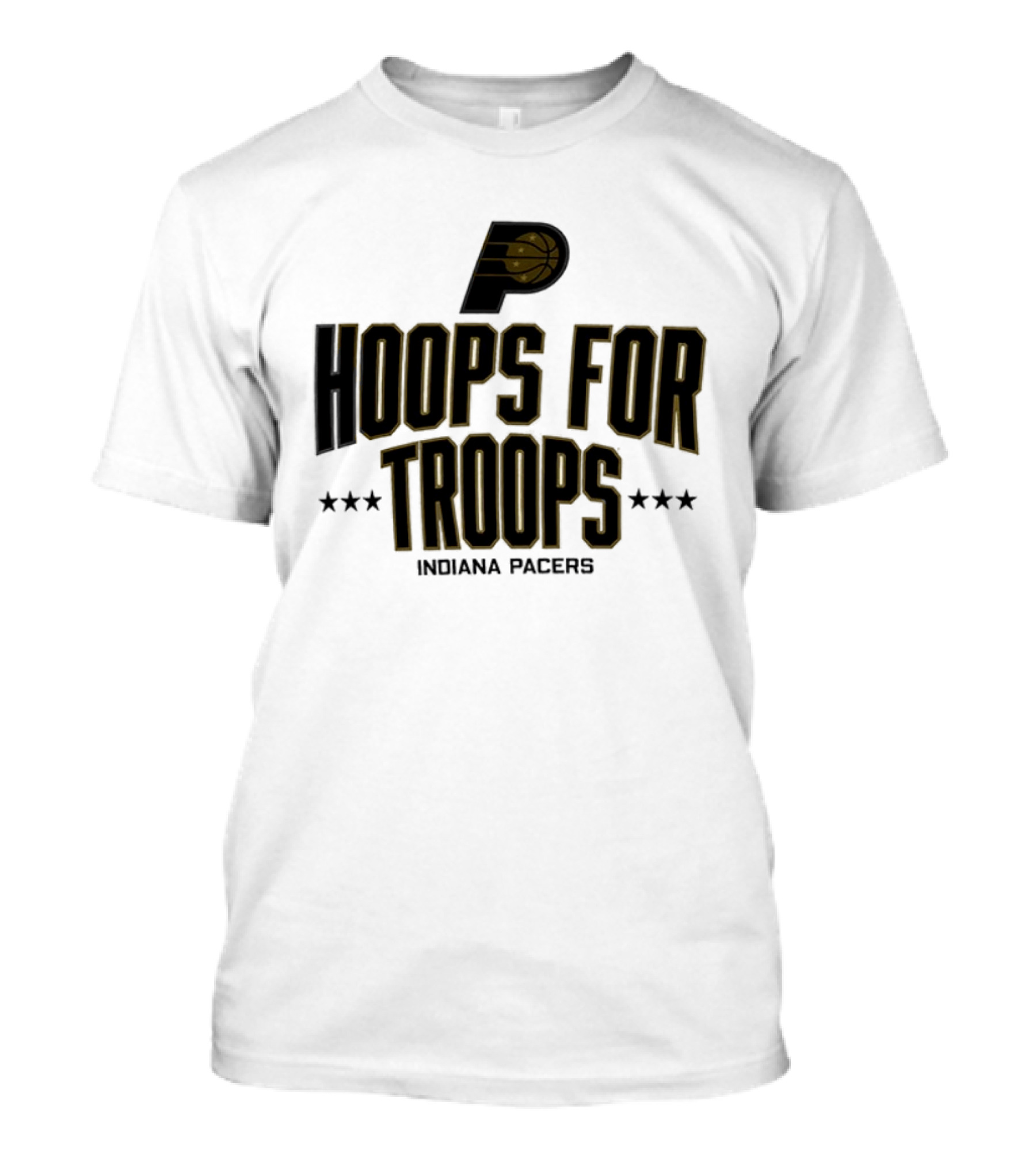 Indiana Pacers Hoops For Troops NBA 2025 T-Shirt
