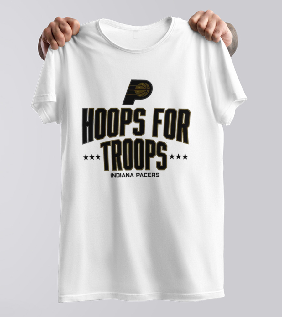 Indiana Pacers Hoops For Troops NBA 2025 T-Shirt