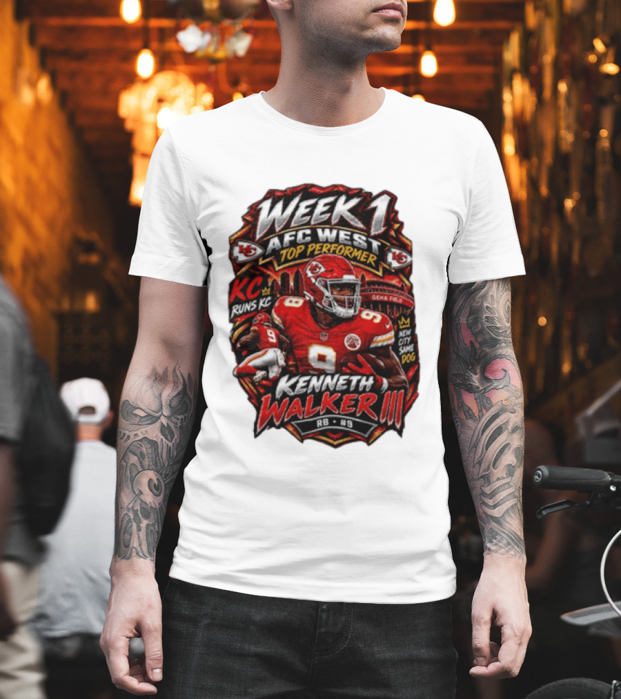 Kenneth Walker Kansas City Chiefs Week 1 NFC West Top Performer T-Shirt
