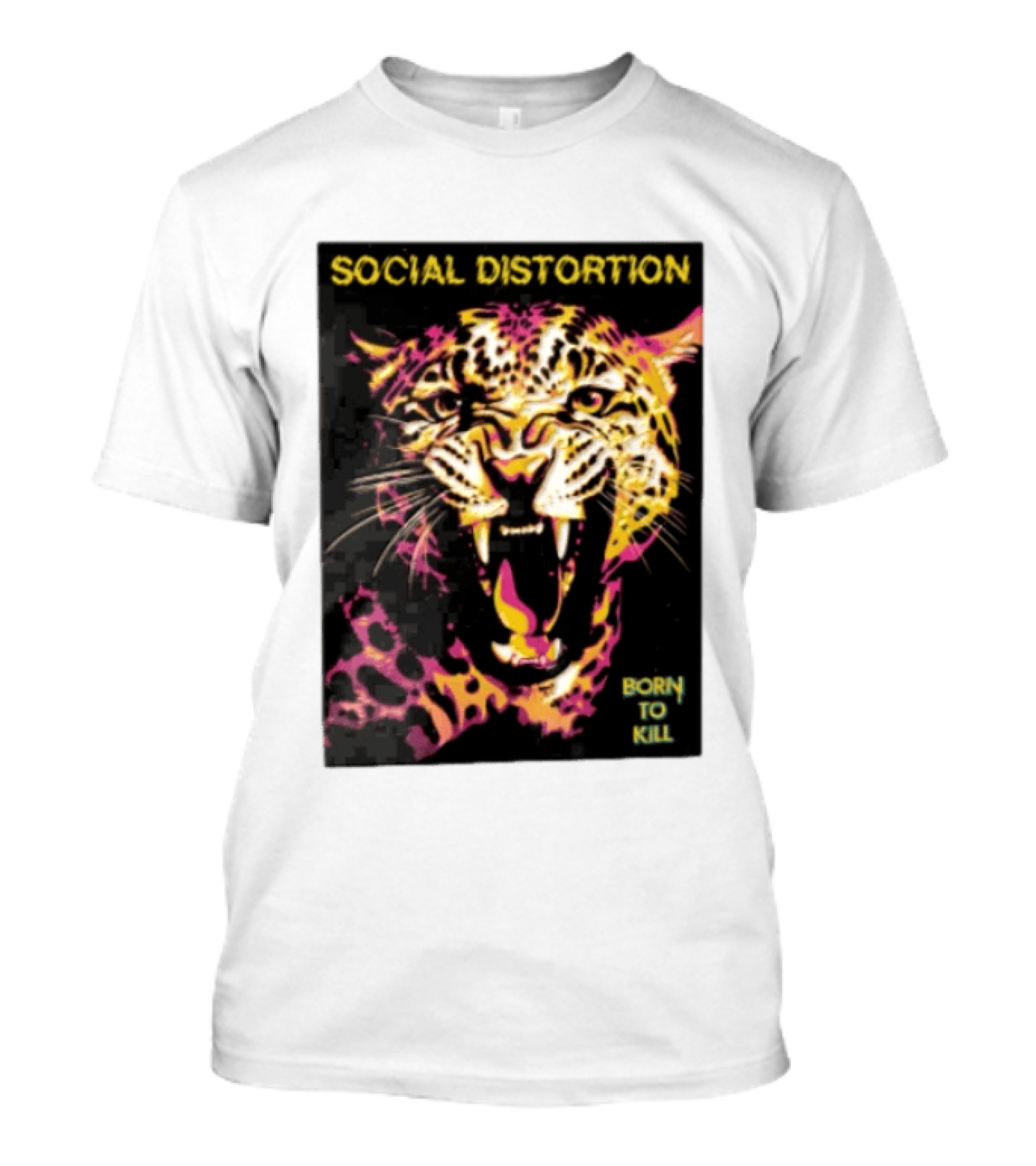 Social Distortion Snarling Leopard Born To Kill T-Shirt