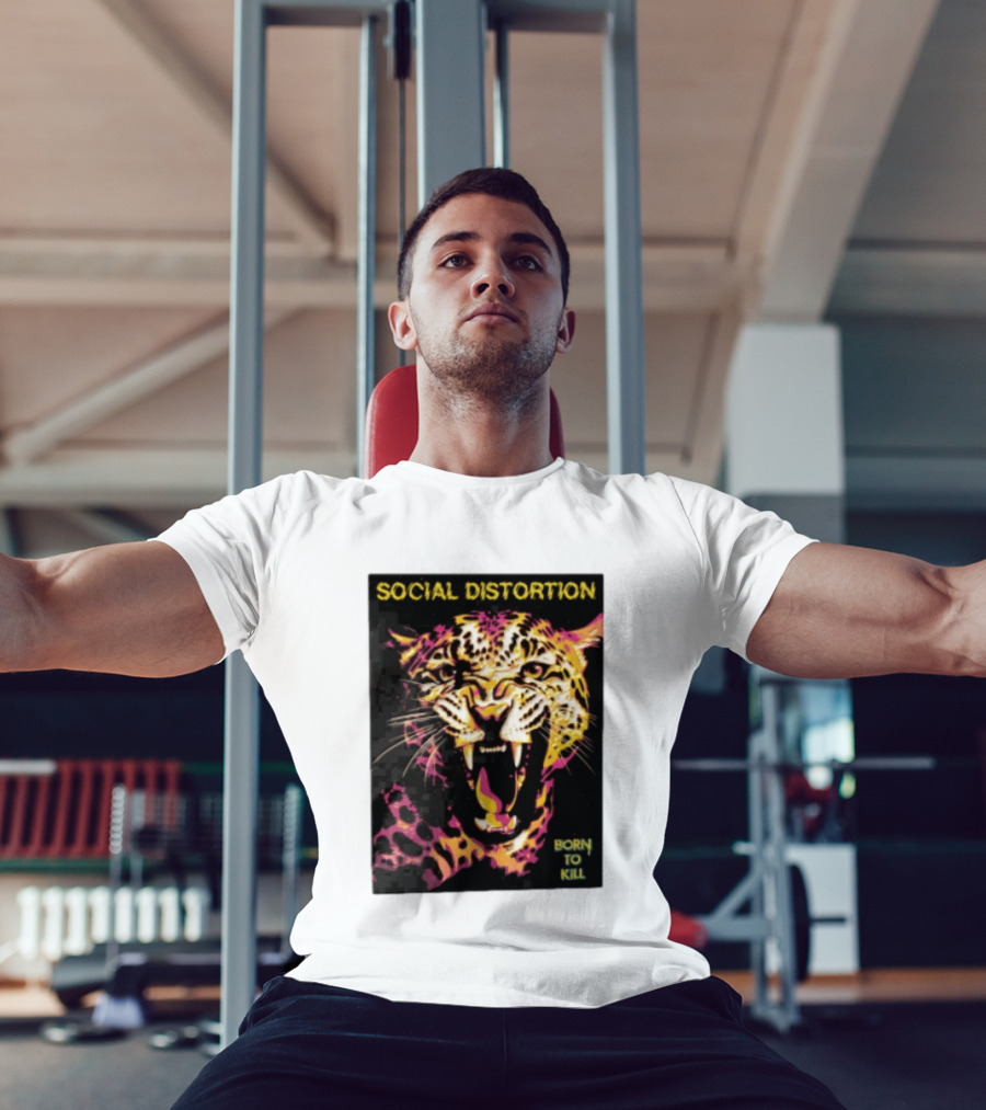 Social Distortion Snarling Leopard Born To Kill T-Shirt