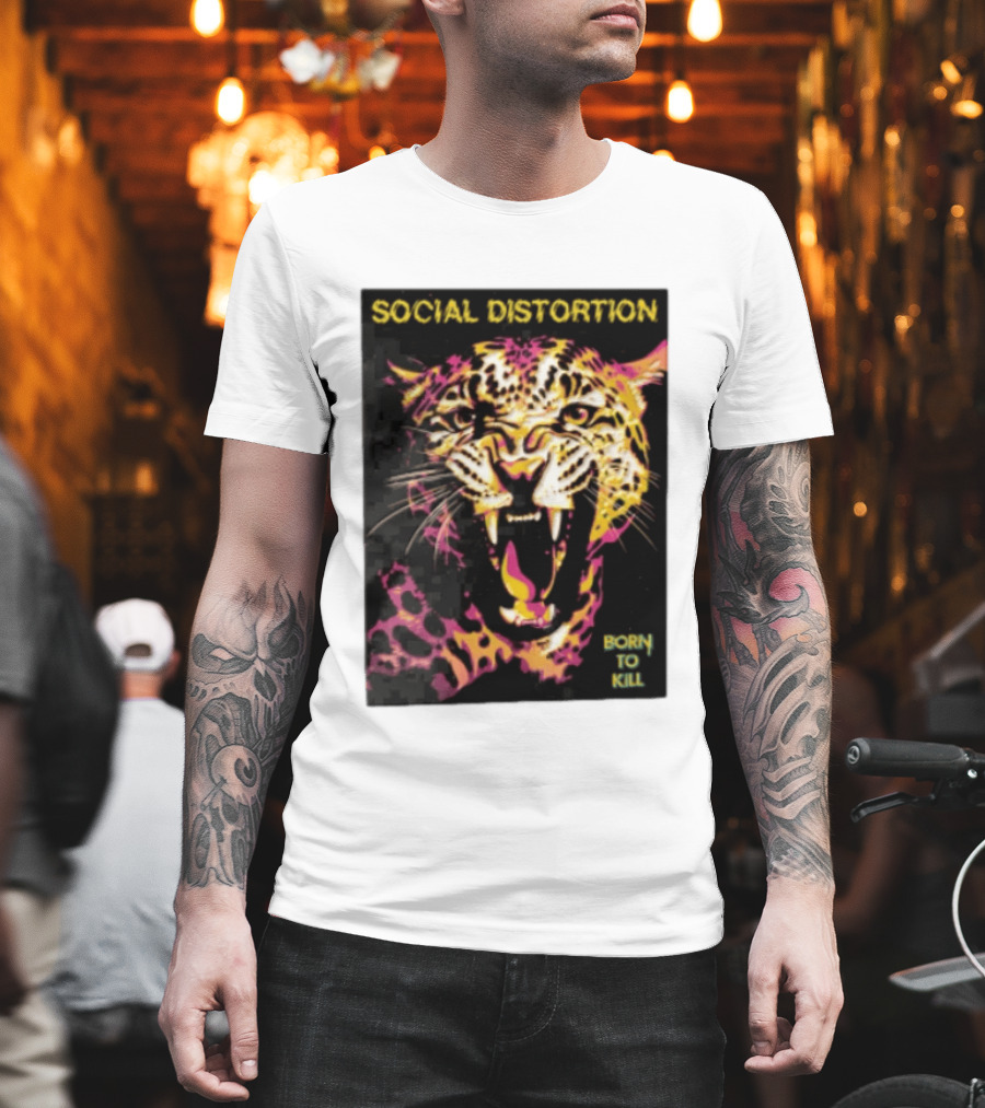Social Distortion Snarling Leopard Born To Kill T-Shirt