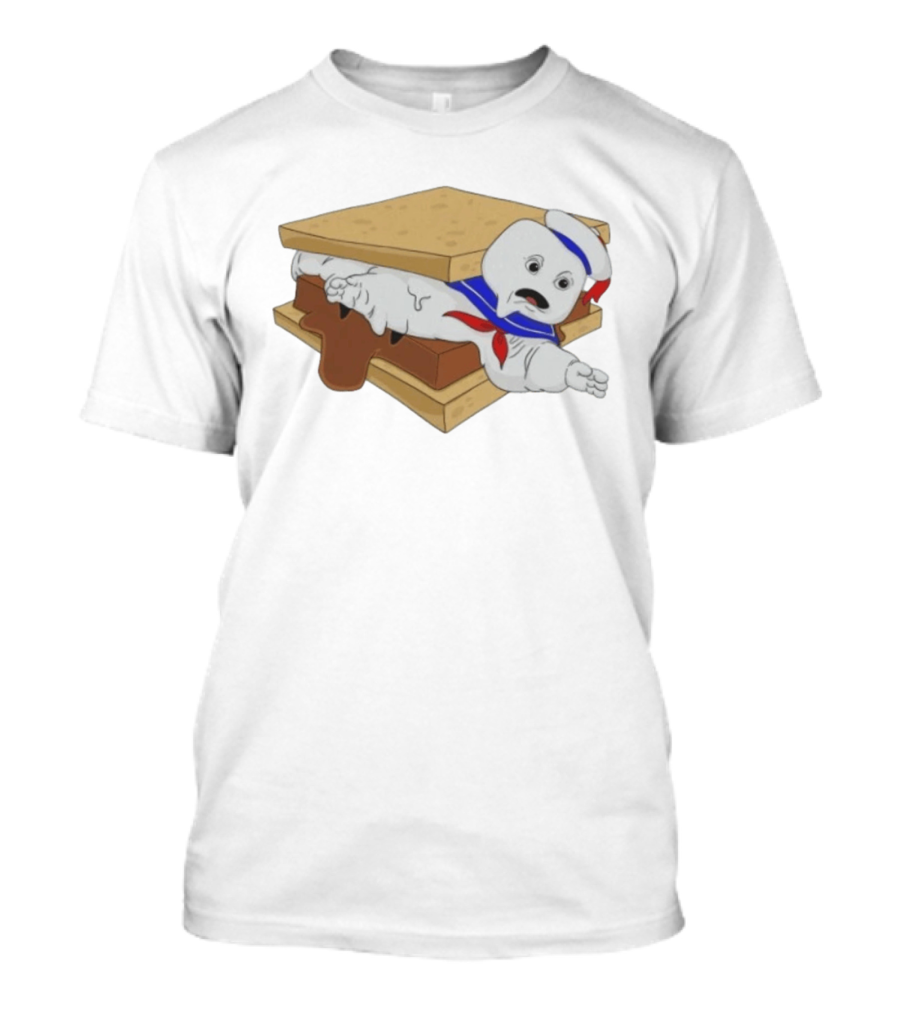 Stay Puft Marshmallow Man S'more Sandwich Ghostbusters Icon Character Fun T-Shirt