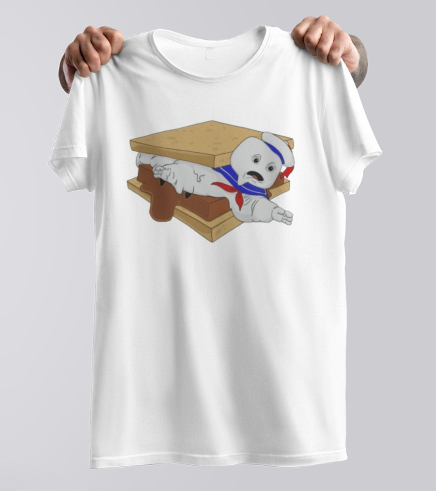 Stay Puft Marshmallow Man S'more Sandwich Ghostbusters Icon Character Fun T-Shirt